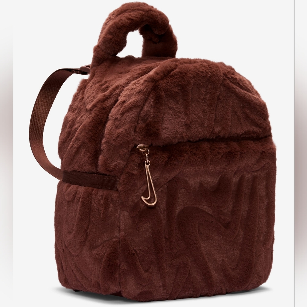 Nike Sportswear Futura Faux Fur Mini Backpack (6L), brown